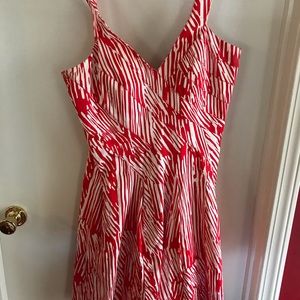 Calvin Klein red & white dress